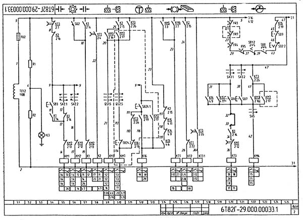 Електрична схема фрезерных верстатів серии 6Т…-29
